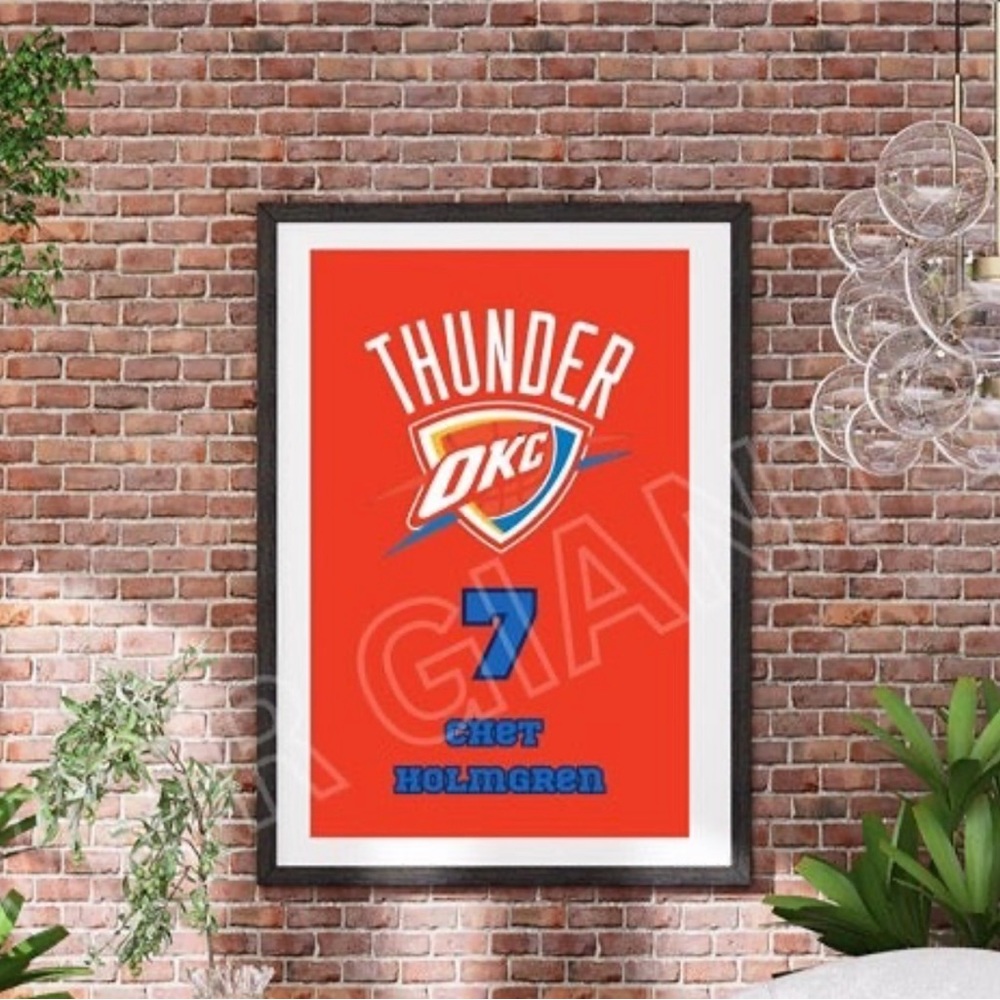 Oklahoma City Thunder CHET HOLMGREN Print Poster 11x17 OKC Poster NBA
